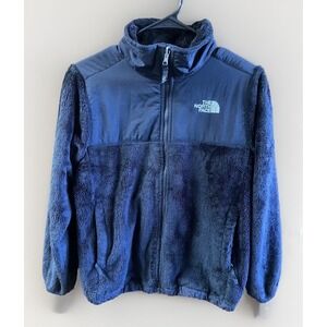The North Face Jacket Girls 14/16 Large Black Full Zip Black Fleece Hiking